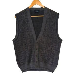 Vintage Alberto Danti Made In Italy Wool Blend Cardigan Vest
